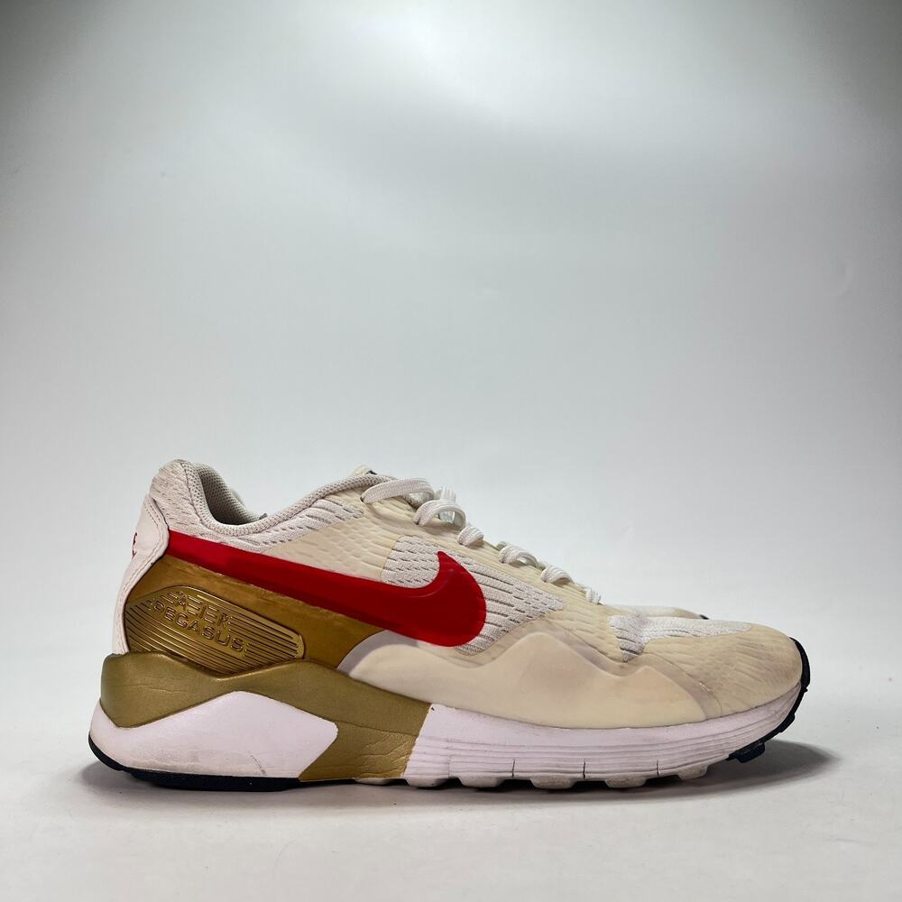Nike Air Pegasus 92/16 White Gold Red Casual Shoes 845012-101 Women's Size 6.5